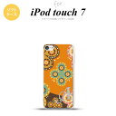 iPod touch 第7世代 ケース 第6世代 ソフトケース エスニック 花柄 オレンジ 茶 +アルファベット nk-ipod7-tp1584i