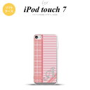 iPod touch 第7世代 ケース 第6世代 ソフトケース チェック ボーダー 赤 +アルファベット nk-ipod7-tp1606i