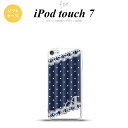 iPod touch 第7世代 ケース 第6世代 ソフトケース ドット レース C 紺 +アルファベット nk-ipod7-tp1612i