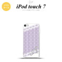 iPod touch 第7世代 ケース 第6世代 ソフトケース ドット レース C 薄紫 +アルファベット nk-ipod7-tp1614i