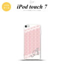 iPod touch 第7世代 ケース 第6世代 ソフトケース ドット レース C 薄ピンク +アルファベット nk-ipod7-tp1618i