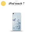 iPod touch 第7世代 ケース 第6世代 ソフトケース 蝶と草 青 nk-ipod7-tp1633