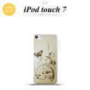 iPod touch 第7世代 ケース 第6世代 ソフトケース 蝶と草 ゴールド風 nk-ipod7-tp1635