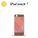iPod touch 第7世代 ケース 第6世代 ソフトケース ドット 水玉 C 赤 ミント +アルファベット nk-ipod7-tp1644i