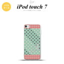 iPod touch 第7世代 ケース 第6世代 ソフトケース ドット 水玉 C ミント ピンク +アルファベット nk-ipod7-tp1651i