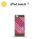 iPod touch 第7世代 ケース 第6世代 ソフトケース ドット 水玉 C 紫 茶 +アルファベット nk-ipod7-tp1655i