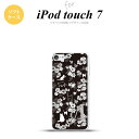 iPod touch 第7世代 ケース 第6世代 ソフトケース 猫 花 黒 +アルファベット nk-ipod7-tp1725i