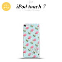 iPod touch 第7世代 ケース 第6世代 ソフトケース 花柄 バラ ドット 水色 +アルファベット nk-ipod7-tp241i