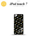 iPod touch 第7世代 ケース 第6世代 ソフトケース 花柄 バラ ドット 小 黒 +アルファベット nk-ipod7-tp250i