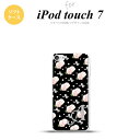 iPod touch 第7世代 ケース 第6世代 ソフトケース 花柄 バラ リボン 黒 +アルファベット nk-ipod7-tp257i