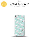 iPod touch 第7世代 ケース 第6世代 ソフトケース 花柄 バラ ドット 水色 +アルファベット nk-ipod7-tp261i