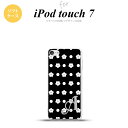 iPod touch 第7世代 ケース 第6世代 ソフトケース 花柄 ドット 黒 +アルファベット nk-ipod7-tp341i