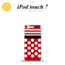 iPod touch 第7世代 ケース 第6世代 ソフトケース ドット ボーダー 赤 nk-ipod7-tp356