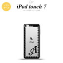 iPod touch 第7世代 ケース 第6世代 ソフトケース レース 黒 +アルファベット nk-ipod7-tp362i