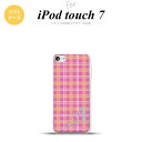 iPod touch 第7世代 ケース 第6世代 ソフトケース チェック B ピンク +アルファベット nk-ipod7-tp434i