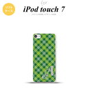 iPod touch 第7世代 ケース 第6世代 ソフトケース チェック A 緑 +アルファベット nk-ipod7-tp435i