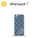 iPod touch 第7世代 ケース 第6世代 ソフトケース チェック A 青 +アルファベット nk-ipod7-tp437i