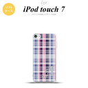 iPod touch 第7世代 ケース 第6世代 ソフトケース チェック B ピンク 青 +アルファベット nk-ipod7-tp440i