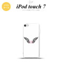 iPod touch 第7世代 ケース 第6世代 ソフトケース 黒翼 ハート 白 ピンク nk-ipod7-tp469