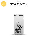 iPod touch 第7世代 ケース 第6世代 ソフトケース 蓮と亀 クリア 黒 nk-ipod7-tp504