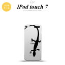 iPod touch 第7世代 ケース 第6世代 ソフトケース トカゲ クリア 黒 nk-ipod7-tp508