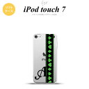 iPod touch 第7世代 ケース 第6世代 ソフトケース トランプ 帯 黒 緑 +アルファベット nk-ipod7-tp526i