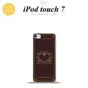 iPod touch 第7世代 ケース 第6世代 ソフトケース ハート 飾り 茶 金 nk-ipod7-tp619