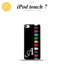 iPod touch 第7世代 ケース 第6世代 ソフトケース カエル かえる 帯 A 黒 +アルファベット nk-ipod7-tp674i