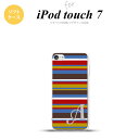 iPod touch 第7世代 ケース 第6世代 ソフトケース ボーダー ブルーブラウン +アルファベット nk-ipod7-tp703i
