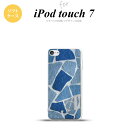 iPod touch 第7世代 ケース 第6世代 ソフトケース ピクチャ 石畳 青 +アルファベット nk-ipod7-tp734i