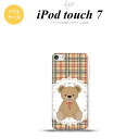 iPod touch 第7世代 ケース 第6世代 ソフトケース くま チェック レース 茶 赤 nk-ipod7-tp754