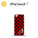 iPod touch 第7世代 ケース 第6世代 ソフトケース スクエア 黒 赤 +アルファベット nk-ipod7-tp763i