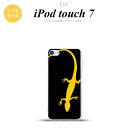 iPod touch 第7世代 ケース 第6世代 ソフトケース トカゲ 黒 黄 nk-ipod7-tp776