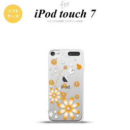 iPod touch 第7世代 ケース 第6世代 ソフトケース 花柄 ガーベラ オレンジ nk-ipod7-tp801
