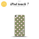 iPod touch 第7世代 ケース 第6世代 ソフトケース ドット 水玉 B モスグリーン +アルファベット nk-ipod7-tp832i