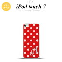 iPod touch 第7世代 ケース 第6世代 ソフトケース ドット 水玉 B 赤 +アルファベット nk-ipod7-tp838i