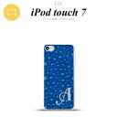 iPod touch 第7世代 ケース 第6世代 ソフトケース 豹柄 B 青 +アルファベット nk-ipod7-tp896i