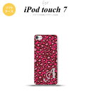 iPod touch 第7世代 ケース 第6世代 ソフトケース 豹柄 B 赤 +アルファベット nk-ipod7-tp900i
