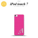 iPod touch 第7世代 ケース 第6世代 ソフトケース 千鳥 格子 小 ピンク +アルファベット nk-ipod7-tp901i