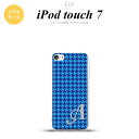 iPod touch 第7世代 ケース 第6世代 ソフトケース 千鳥 格子 小 青 +アルファベット nk-ipod7-tp904i