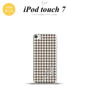 iPod touch 第7世代 ケース 第6世代 ソフトケース 千鳥 格子 小 茶 白 +アルファベット nk-ipod7-tp911i