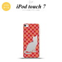 iPod touch 第7世代 ケース 第6世代 ソフトケース 猫 チェック A 赤 nk-ipod7-tp951