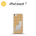 iPod touch 第7世代 ケース 第6世代 ソフトケース 猫 チェック B 茶 nk-ipod7-tp956