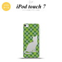 iPod touch 第7世代 ケース 第6世代 ソフトケース 猫 チェック A 緑 nk-ipod7-tp957