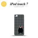 iPod touch 第7世代 ケース 第6世代 ソフトケース くまモン チェック グレー nk-ipod7-tpkm19