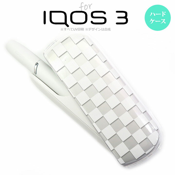 iQOS3 アイコス3 iqos3 ケース カバー ハードケース スクエア 白 nk-iqos3-034