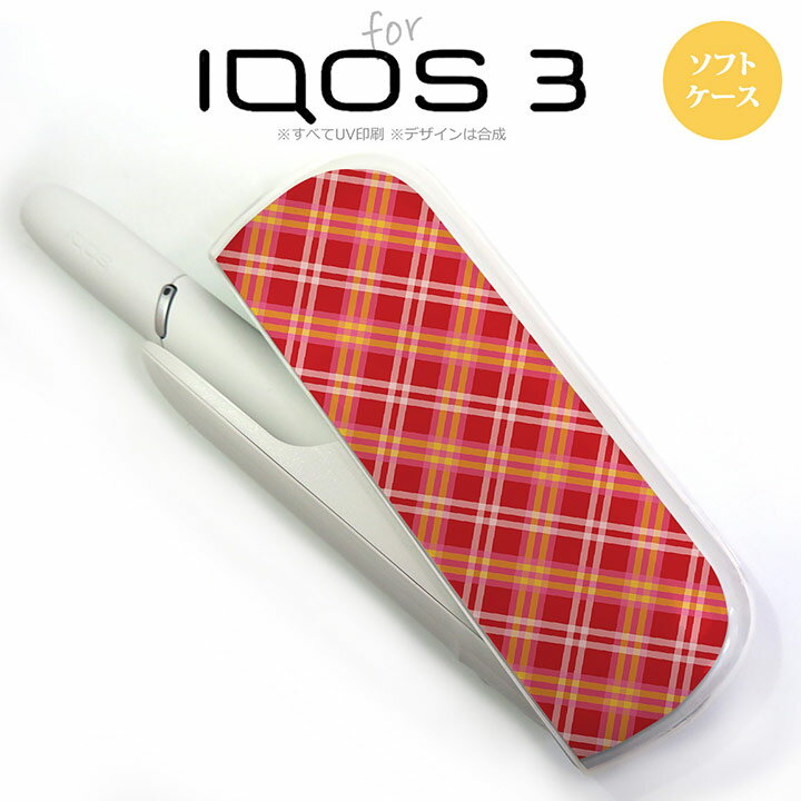 iQOS3 アイコス3 iqos3 ケース カバー ソフトケース チェックA 赤 nk-iqos3-tp431[アイコス,アイコスケース,アイコスカバー,ケース,カバー,ジャケット]