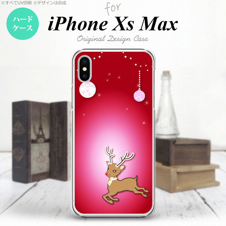 iPhoneXsMax iPhone XS Max スマホケース ハードケース トナカイ 赤 メンズ レディース nk-ixm-645