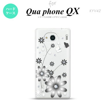 【KYV42】【スマホケース/スマホカバー】【キュアフォン QX】KYV42 スマホケース QUA Phone QX KYV42 カバー キュアフォン QX 花柄・ガーベラ グレー nk-kyv42-071【メール便送料無料】
