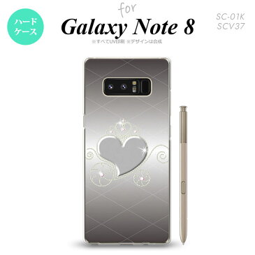 【SC01K】【スマホケース/スマホカバー】【ギャラクシー ノート8】SC01K スマホケース Galaxy Note8 SC-01K カバー ギャラクシー ノート8 ハート(F) グレー nk-sc01k-318【メール便送料無料】